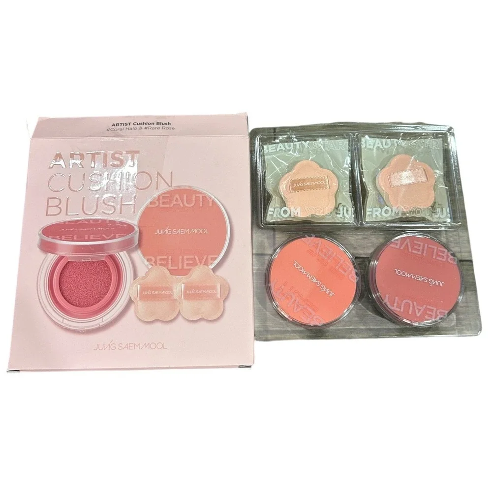 Jung Saem Mool Pink Coral Halo Rare Rose Artist Cushion Blush Set 4gx2ea